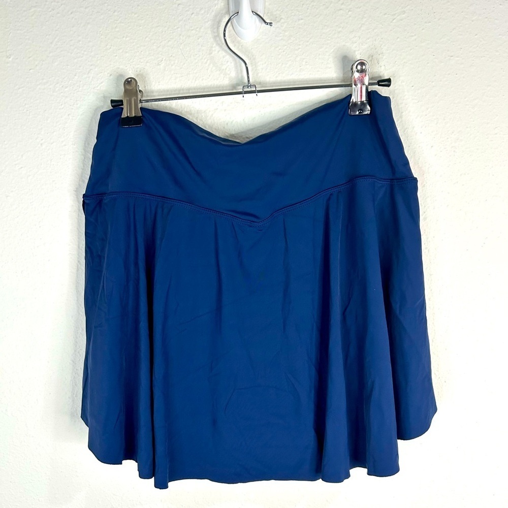 Women's Navy Blue Swim Skort Shorts Large Athletic Swimwear Modest Summer Beach - Picture 6 of 7